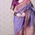 Purple ethnic motifs zari silk blend heavy work banarasi saree