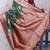 Green ethnic motifs zari silk blend banarasi saree