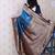 Teal ethnic motifs zari silk blend banarasi saree