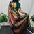 Grey grey woven design ready to wear banarasi saree