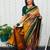 Grey grey woven design ready to wear banarasi saree