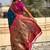 Navy blue ethnic motifs zari silk blend paithani saree