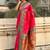 Pink ethnic motifs zari silk blend paithani saree