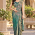pre drape sequence embroidery & butterfly patch work nc satin ready to wear designer saree