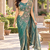 pre drape sequence embroidery & butterfly patch work nc satin ready to wear designer saree