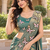 pre drape sequence embroidery & butterfly patch work nc satin ready to wear designer saree