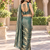 pre drape sequence embroidery & butterfly patch work nc satin ready to wear designer saree