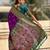 Purple woven design zari silk blend paithani saree