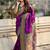 Purple woven design zari silk blend paithani saree
