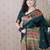 Green woven design zari silk blend handloom kanjeevaram saree