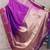 Purple woven design zari silk blend kanjeevaram saree