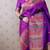 Purple woven design zari silk blend kanjeevaram saree