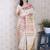 Cream zari silk blend handloom kanjeevaram saree