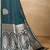 Teal ethnic motifs zari satin banarasi saree