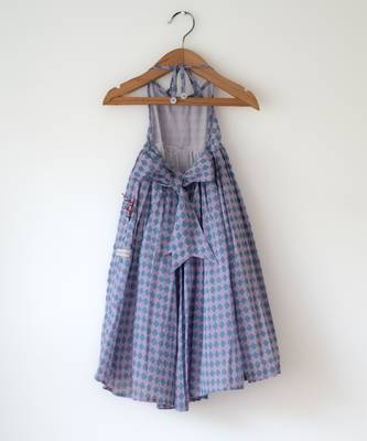Purple hand block printed cotton maxi frock dress 2