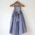 Purple hand block printed cotton maxi frock dress