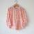 Pink monstera hand block printed cotton kurta