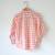 Pink monstera hand block printed cotton kurta