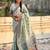 Green women floral embroidered silk blend designer banarasi saree