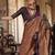 Beige ethnic motifs woven design zari tussar saree