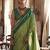 Green striped woven design zari tussar saree