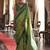 Green striped woven design zari tussar saree