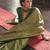 Green striped woven design zari tussar saree