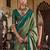 Green striped zari tussar saree