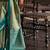 Green striped zari tussar saree