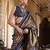 Gold woven design zari tussar saree