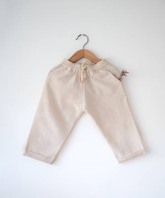 Off white handwoven pajama pant 1