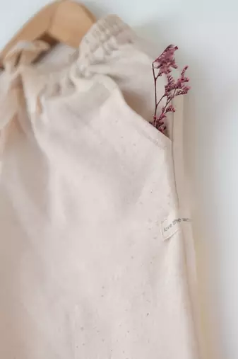 Off white handwoven pajama pant