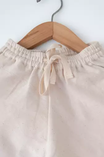 Off white handwoven pajama pant
