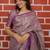 Purple magenta kanchipuram silk zari weaving matching blouse piece & sarees