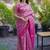 Magenta pink kanchipuram silk zari weaving matching blouse piece & sarees