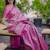 Magenta pink kanchipuram silk zari weaving matching blouse piece & sarees