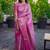 Magenta pink kanchipuram silk zari weaving matching blouse piece & sarees