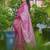 Magenta pink kanchipuram silk zari weaving matching blouse piece & sarees