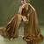 Gold embellished beads and stones satin designer saree