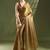 Gold embellished beads and stones satin designer saree