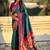 Teal woven design zari silk blend paithani saree