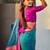 Teal woven design zari silk blend paithani saree