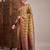 Mustard woven design zari banarasi saree