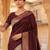 Maroon woven design zari silk blend banarasi saree
