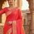 Red woven design zari silk blend banarasi saree