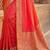 Red woven design zari silk blend banarasi saree