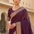 Purple ethnic motifs zari silk blend heavy work banarasi saree