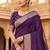Purple woven design zari silk blend banarasi saree