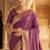 Purple woven design zari silk blend banarasi saree