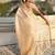 Cream woven design tissue tussar saree